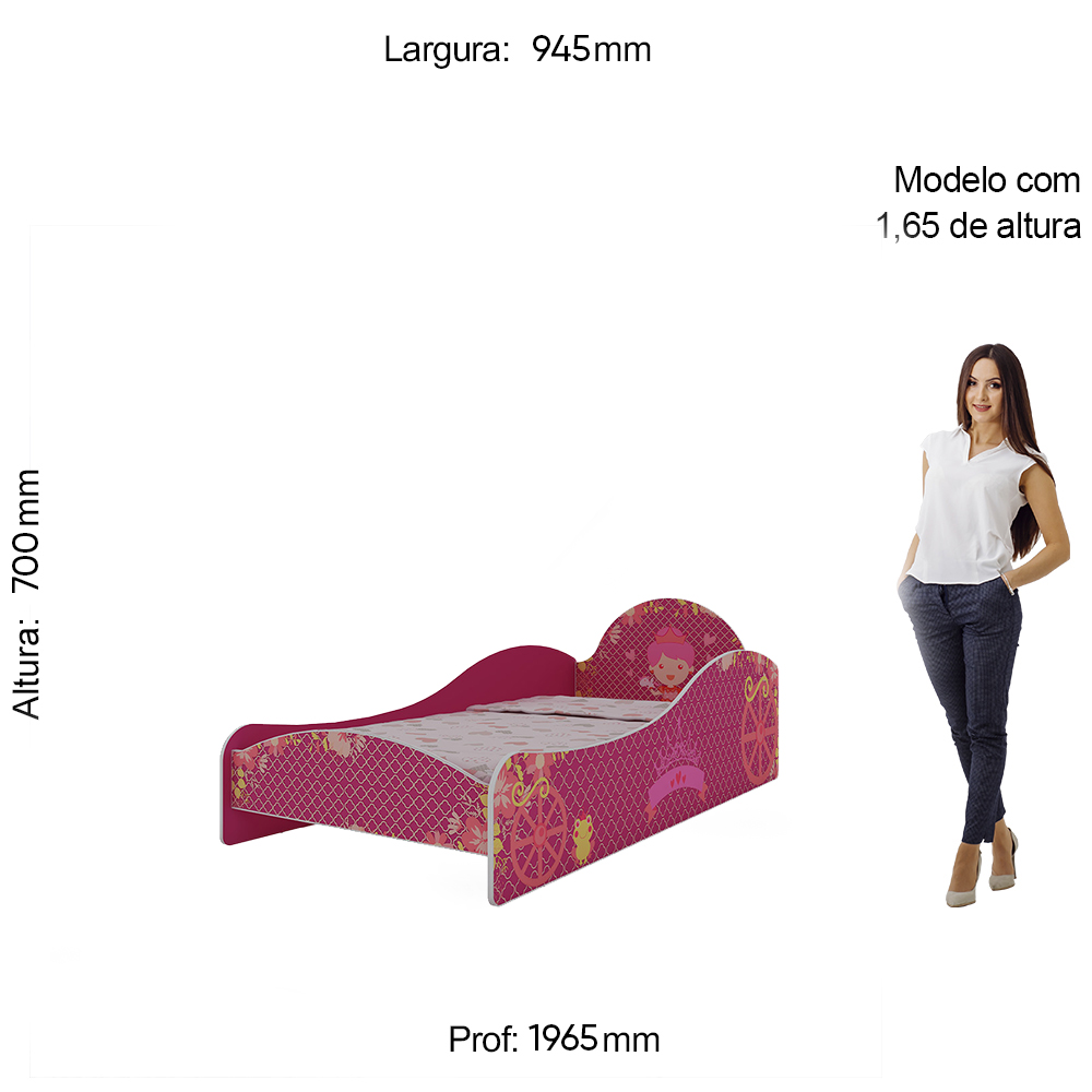 Cama Princesa Rosa 1P 3