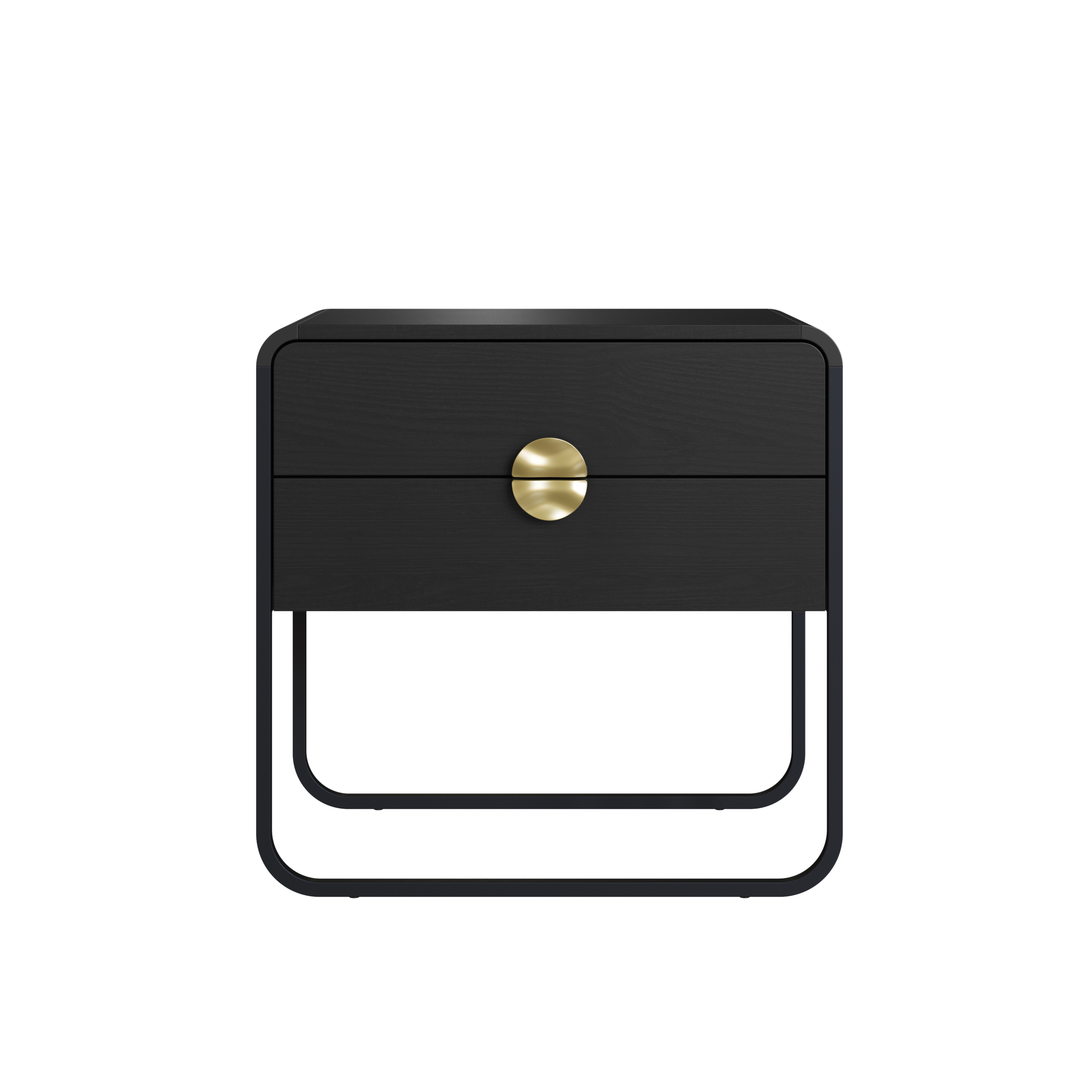 Velador 2Cajones Luna 28062 Negro 1