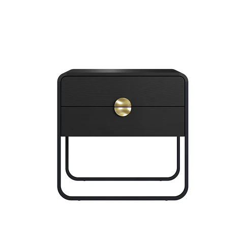 Velador 2Cajones Luna 28062 Negro