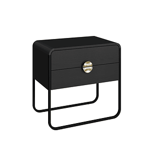 Velador 2Cajones Luna 28062 Negro