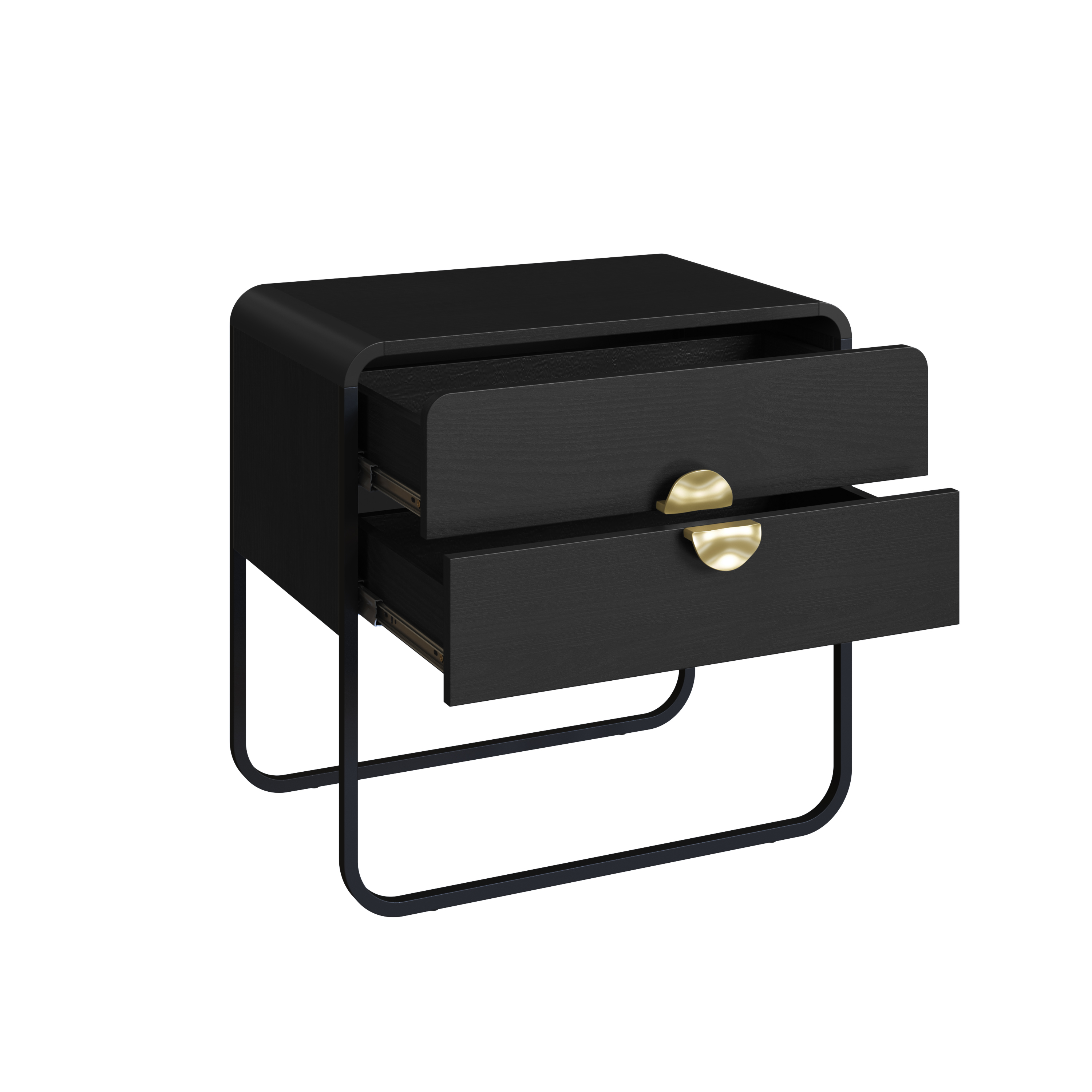 Velador 2Cajones Luna 28062 Negro 3