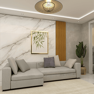 Panel Nobre Ripiado Decorativo 50 cm Natural