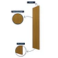 Panel Nobre Ripiado Decorativo 50 cm Natural - Miniatura 3
