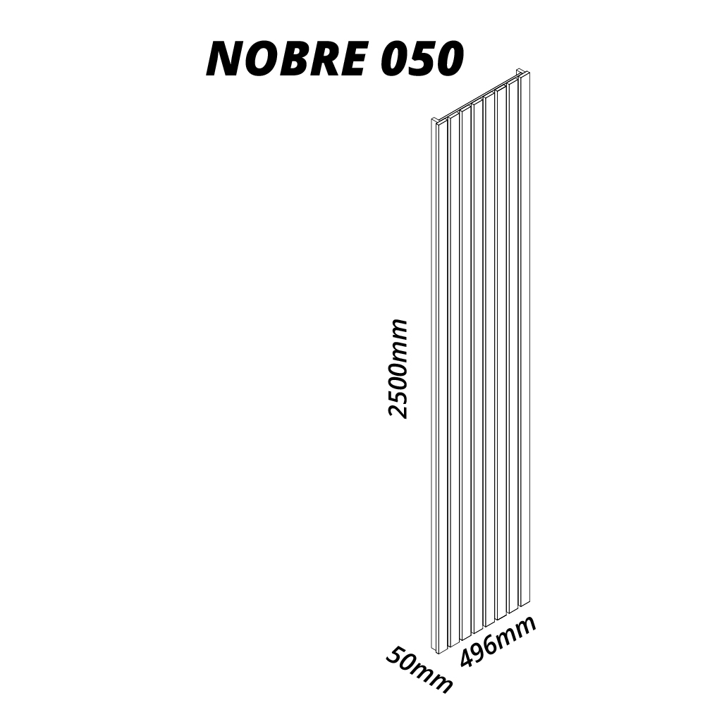 Panel Nobre Ripiado Decorativo 50 cm Natural 5