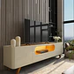 Rack Nobre 2.1 Pata Madera Off White Natural - Miniatura 1