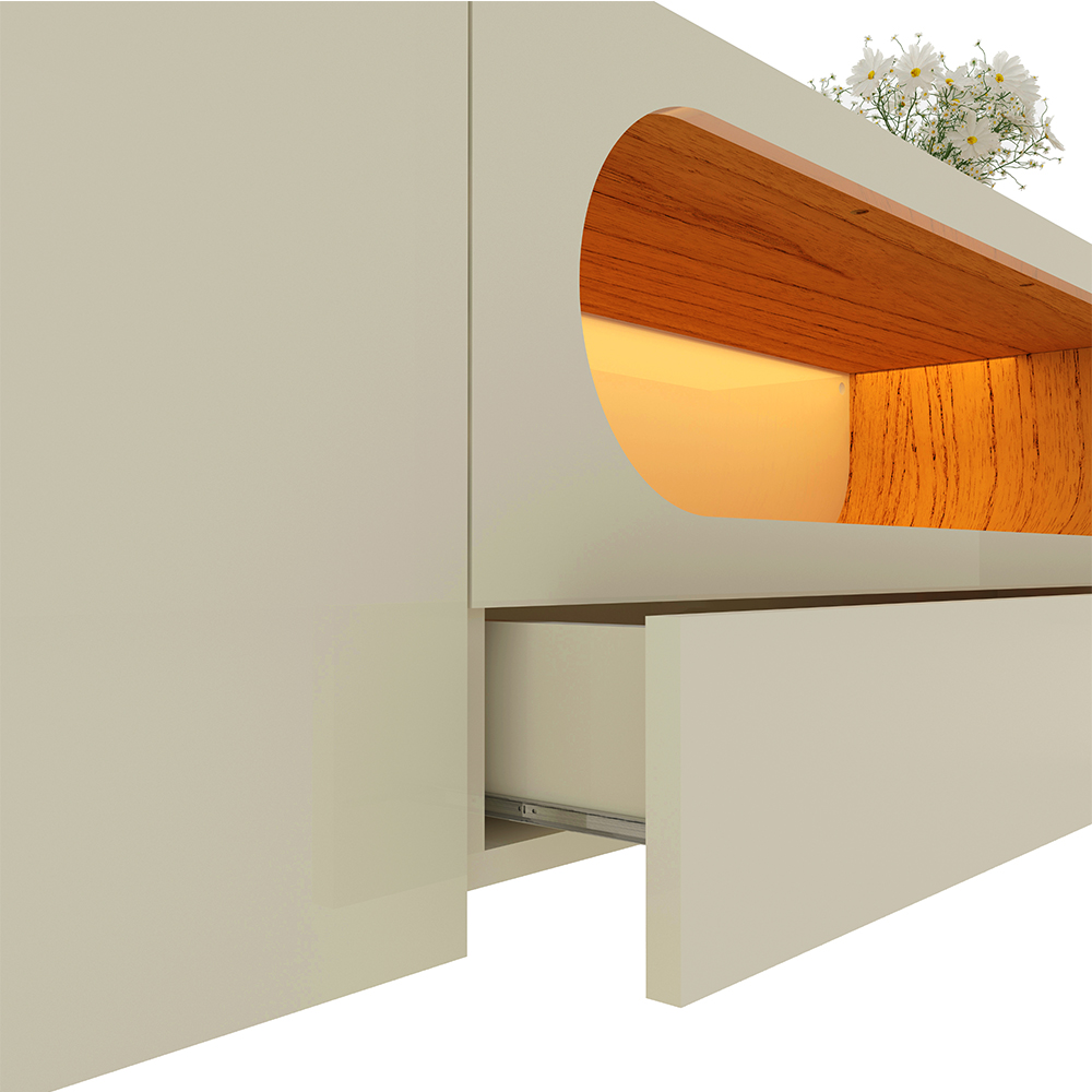 Rack Nobre 2.1 Pata Madera Off White Natural 8