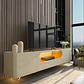 Rack Nobre 2.1 Pata Vidrio Off White Natural - Miniatura 1