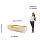Rack Nobre 2.1 Pata Vidrio Off White Natural - Miniatura 3