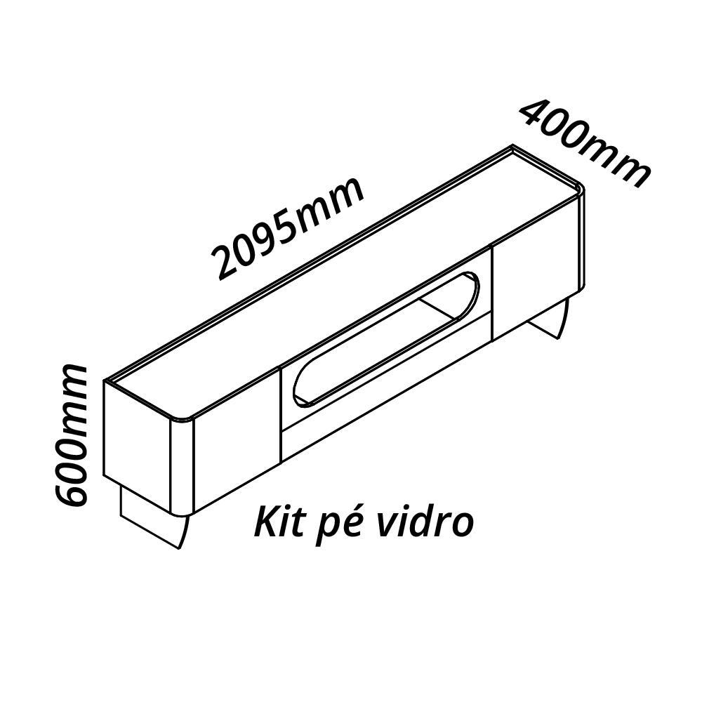 Rack Nobre 2.1 Pata Vidrio Off White Natural 4