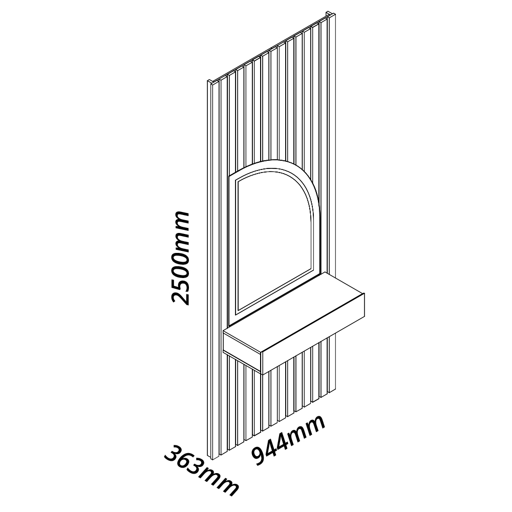 Tocador Realeza Natural Off White LED 10