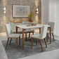Comedor Donatella 1.35 + 4S Kalina Soft Palha - Miniatura 1