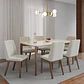 Comedor Donatella 1.6 + 6S Kalina Soft Palha - Miniatura 1