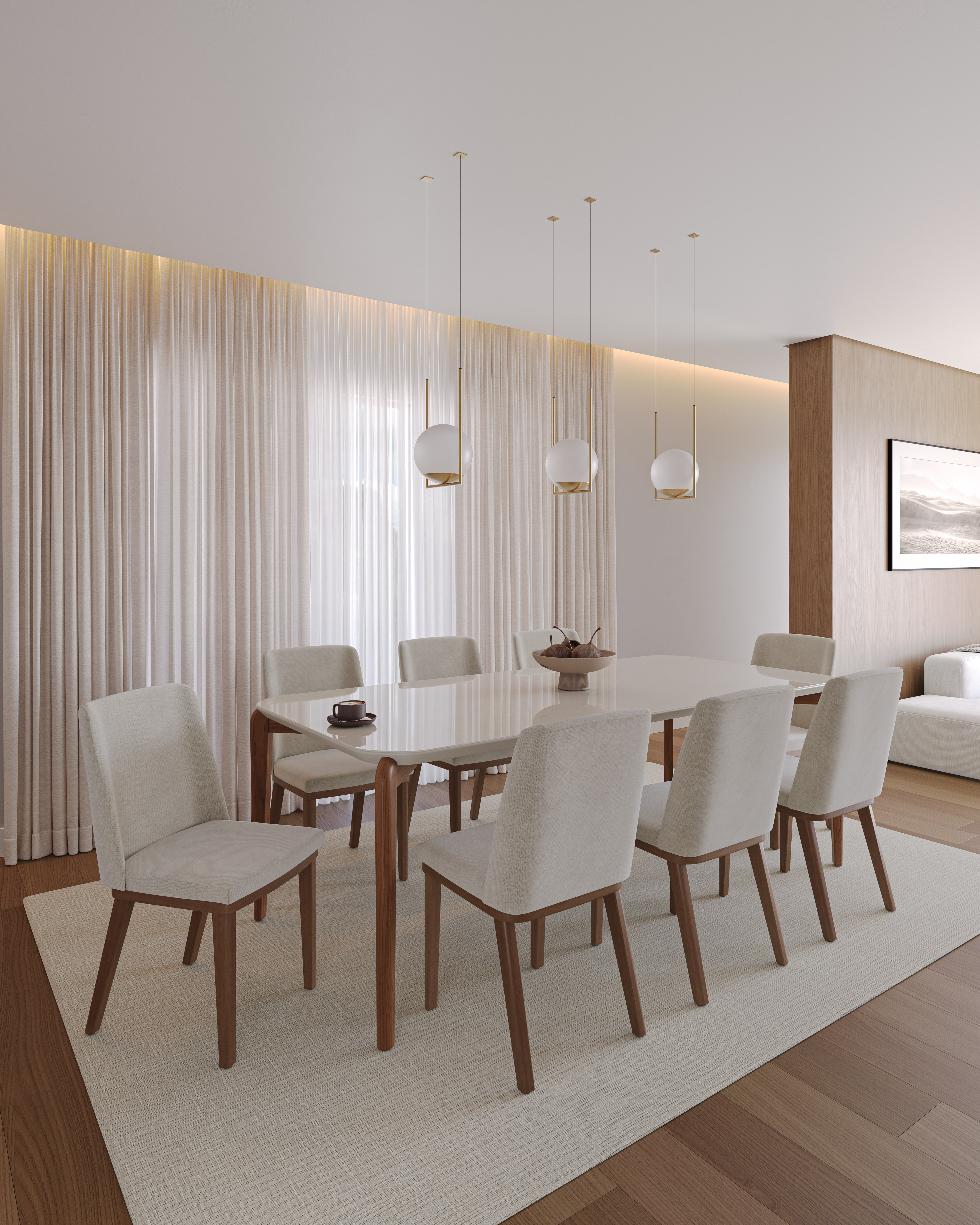 Comedor Donatella 2.2 + 8S Kalina soft palha 1