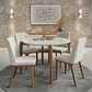 Comedor Donatella Redondo 1.15 + 4S Kalina Soft Palha - Miniatura 1