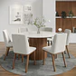 Comedor Kalina Redondo 1.35 + 6 Sillas Kalina Soft palha - Miniatura 1