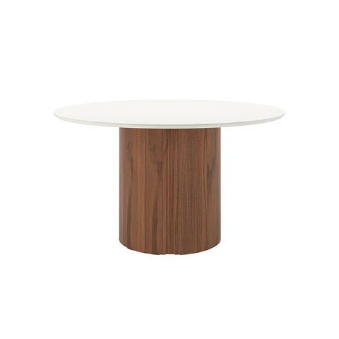 Comedor Kalina Redondo 1.35 + 6 Sillas Kalina Soft palha