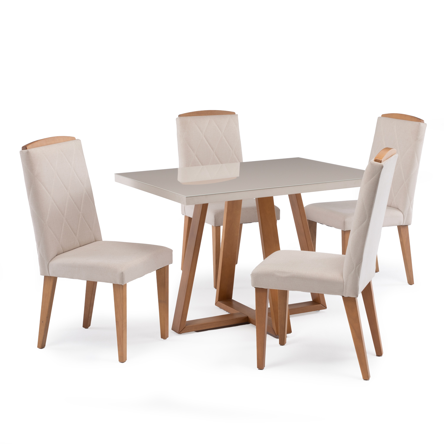 Comedor 1.2 Mara Off White 4 sillas Daisy 2