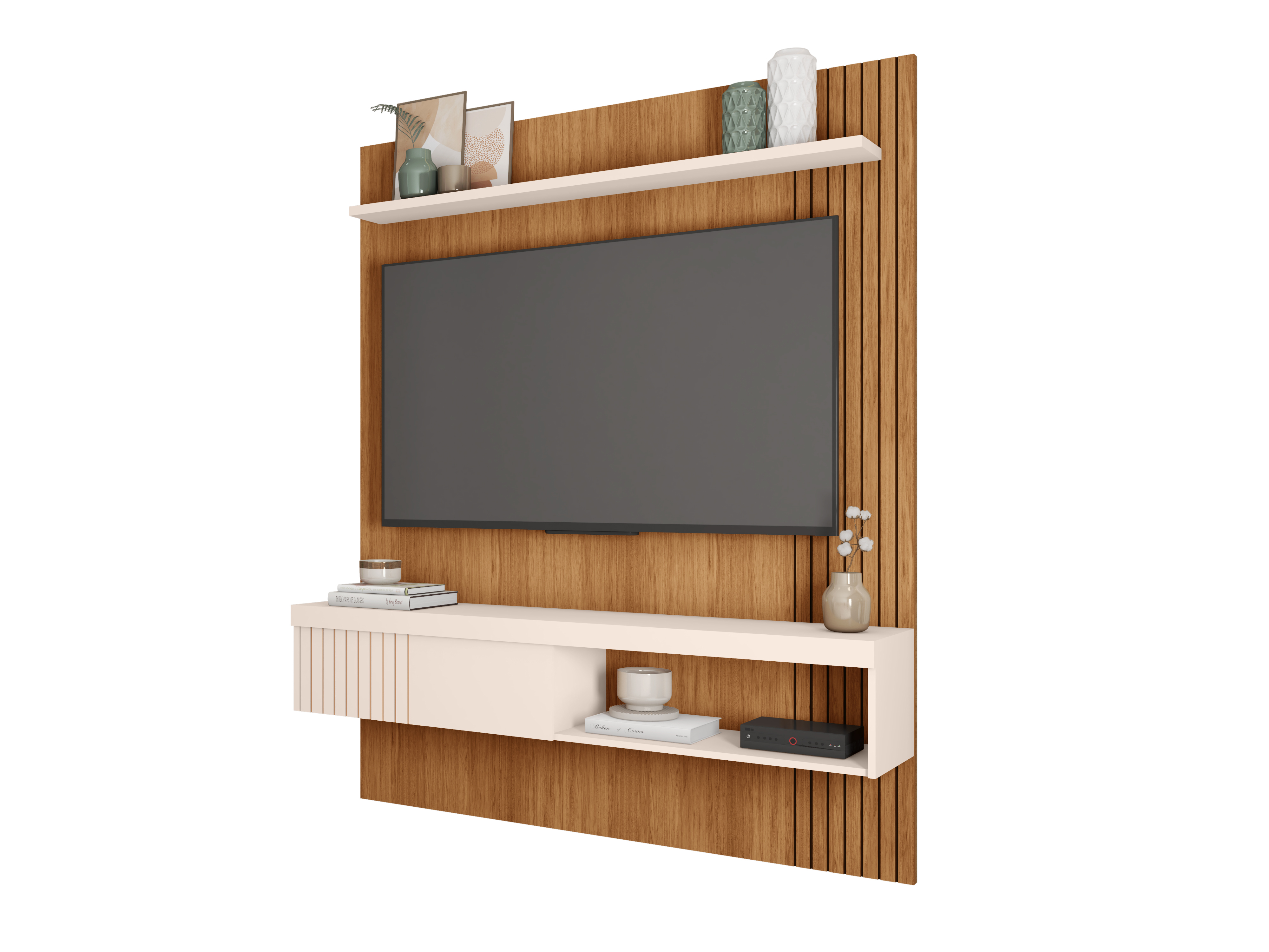 Panel Jade 1.80 Off White Castaño 3