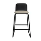 Banqueta Dallas Negra Linho Beige - Miniatura 5