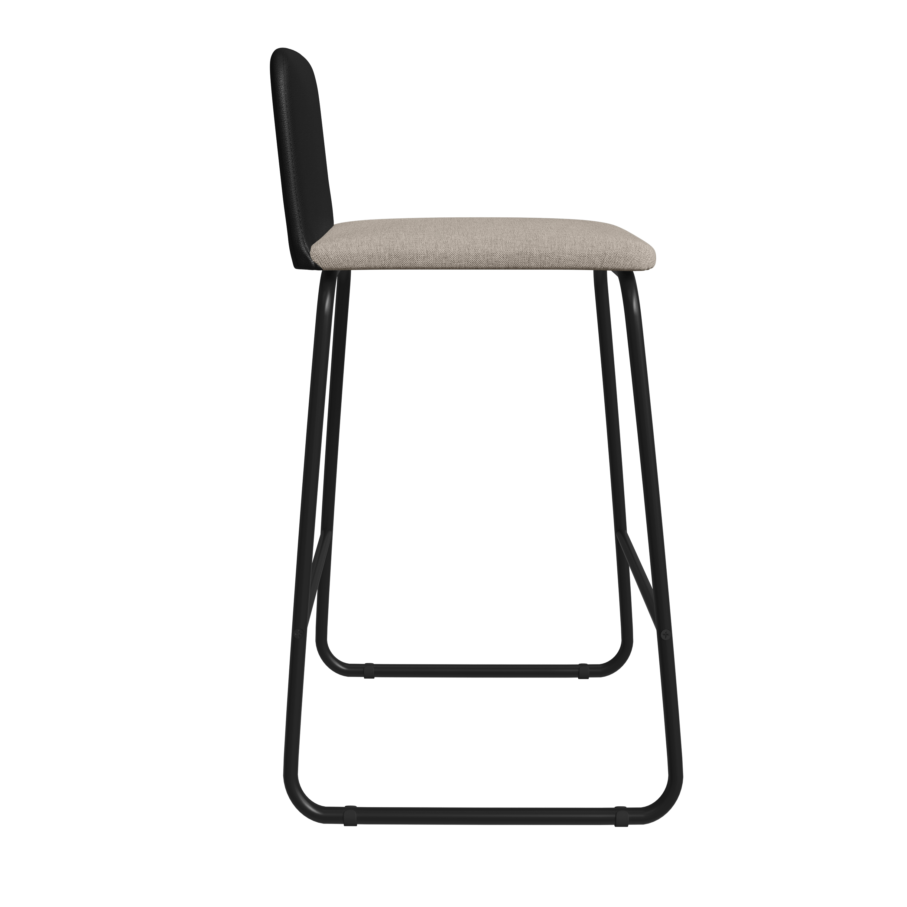 Banqueta Dallas Negra Linho Beige 6