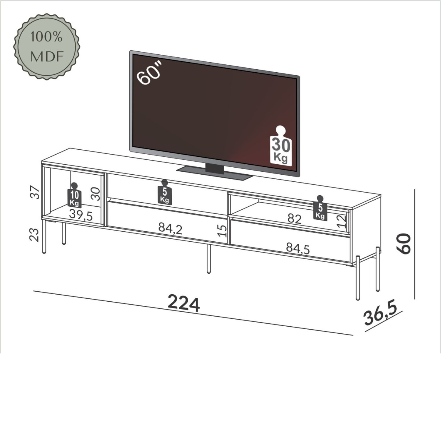 Rack R425 2.2 Castaño Off Withe 4