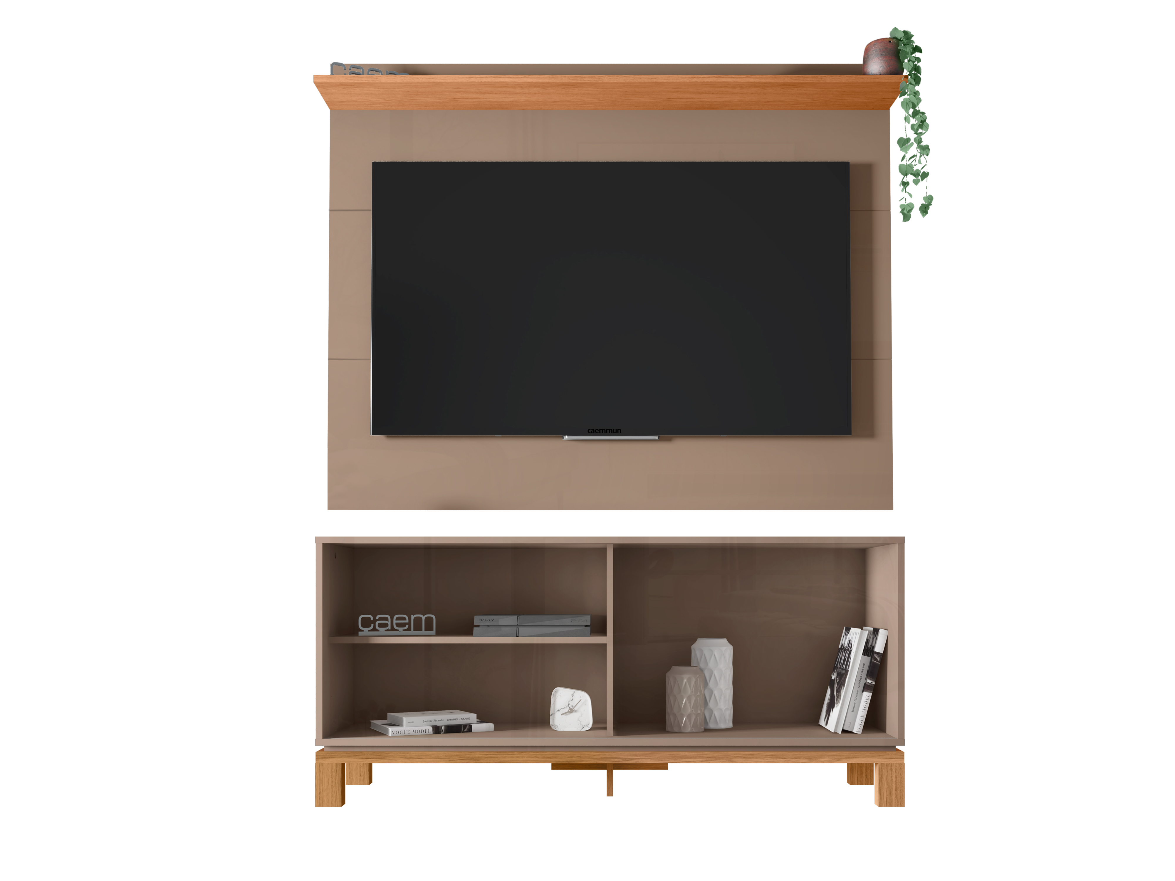 Set Mondrian panel extensible 1.35-1.8 + Rack 1.35 Gris Castaño  3