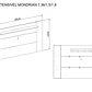 Set Mondrian panel extensible 1.35-1.8 + Rack 1.35 Gris Castaño  - Miniatura 4