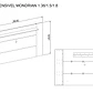 Set Mondrian panel extensible 1.35-1.8 + Rack 1.50 OW Castaño  - Miniatura 4