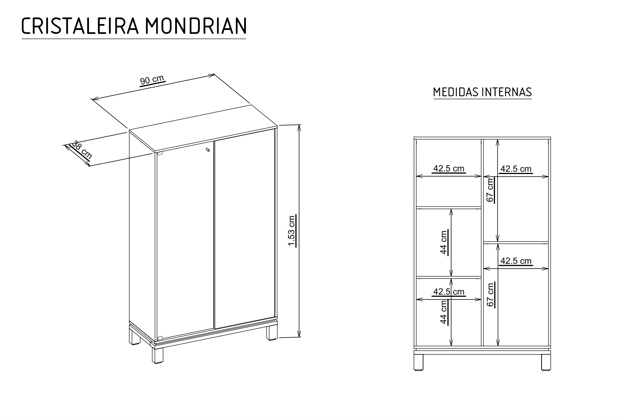 Set Mondrian panel extensible 1.35-1.8 + Rack 1.5  + Vitrina + Buffet 1.80 OW Castaño 4