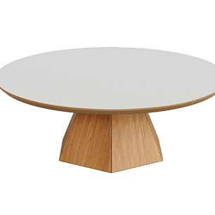 Mesa de Centro TB626 Off White Castaño