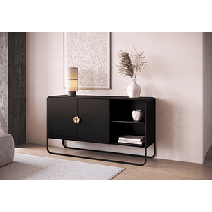 Set Luna Buffet 28071 + Bar 28069 + Arrimo 28066 + Rack 28070 Negro