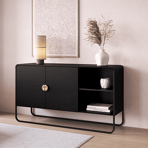 Set Luna Buffet 28071 + Bar 28069 + Arrimo 28066 + Rack 28070 Negro