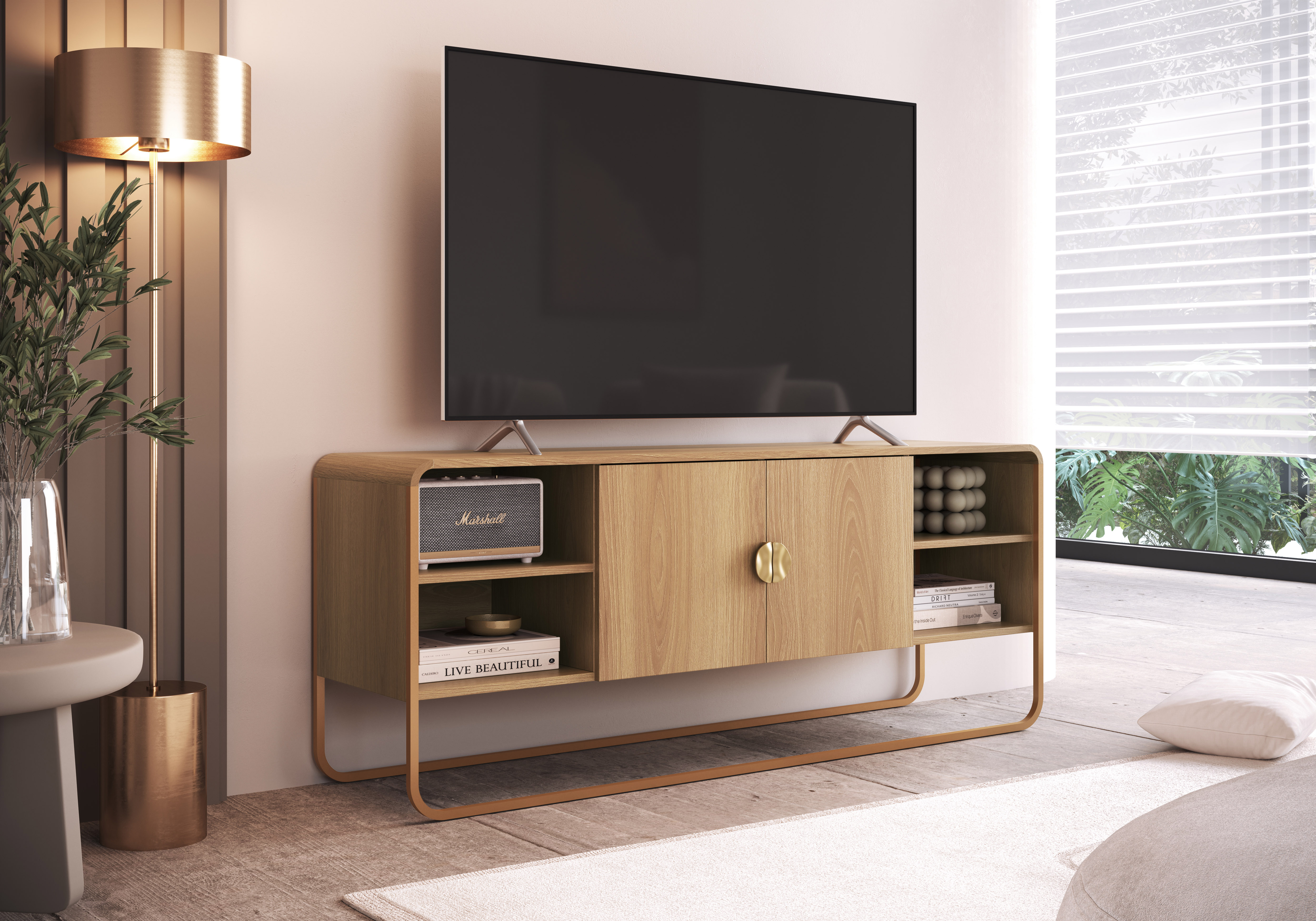 Buffet 28065 + Rack 28070 + Arrimo 28066 natural 3