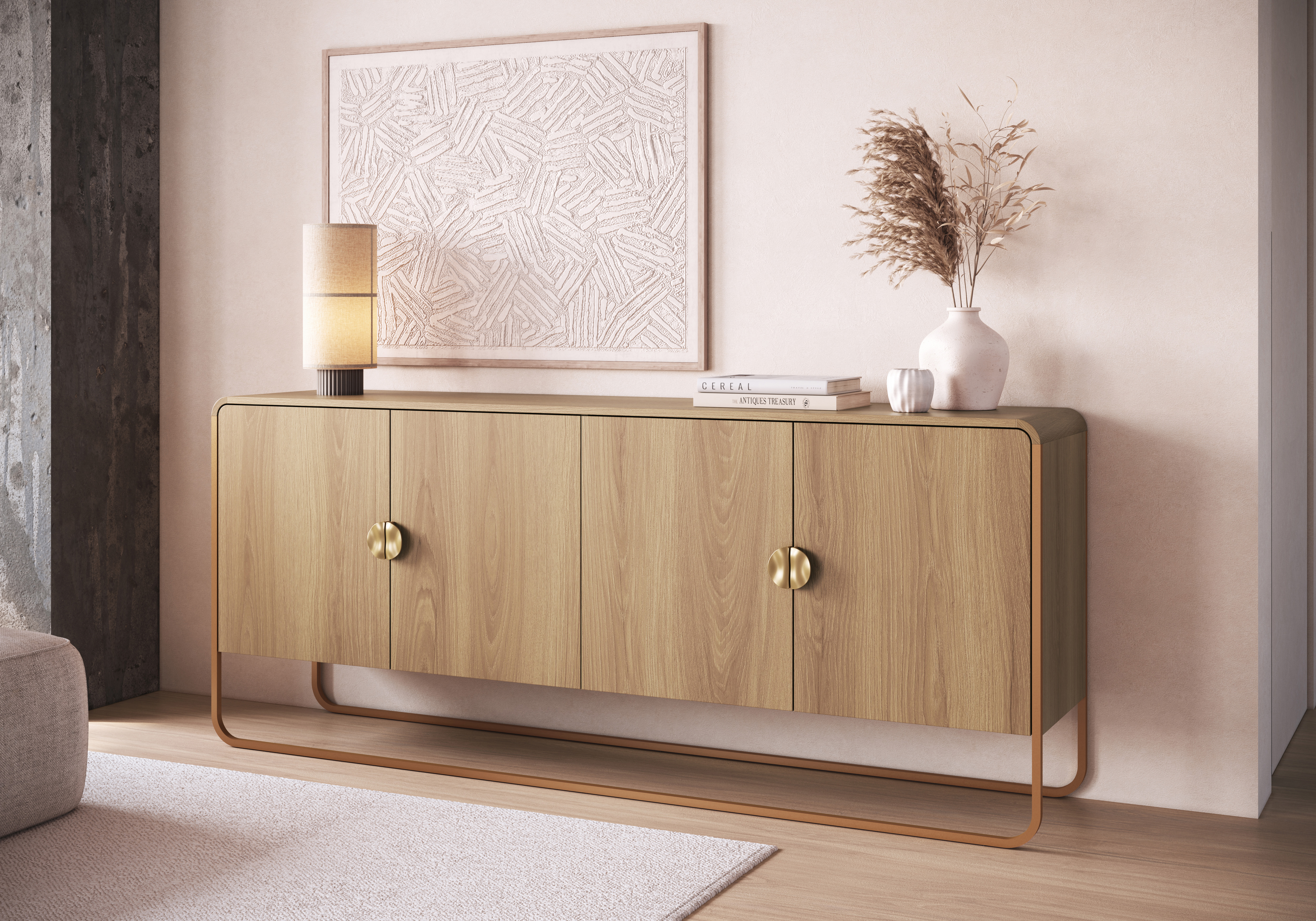 Buffet 28075 + Rack 28076 + Arrimo 28066 natural 1