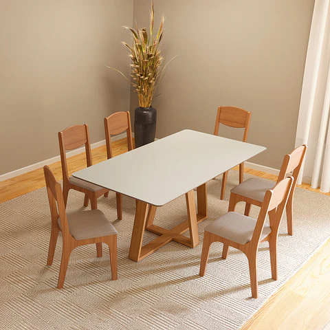 Comedor Tm87 + 6 Sillas CA12