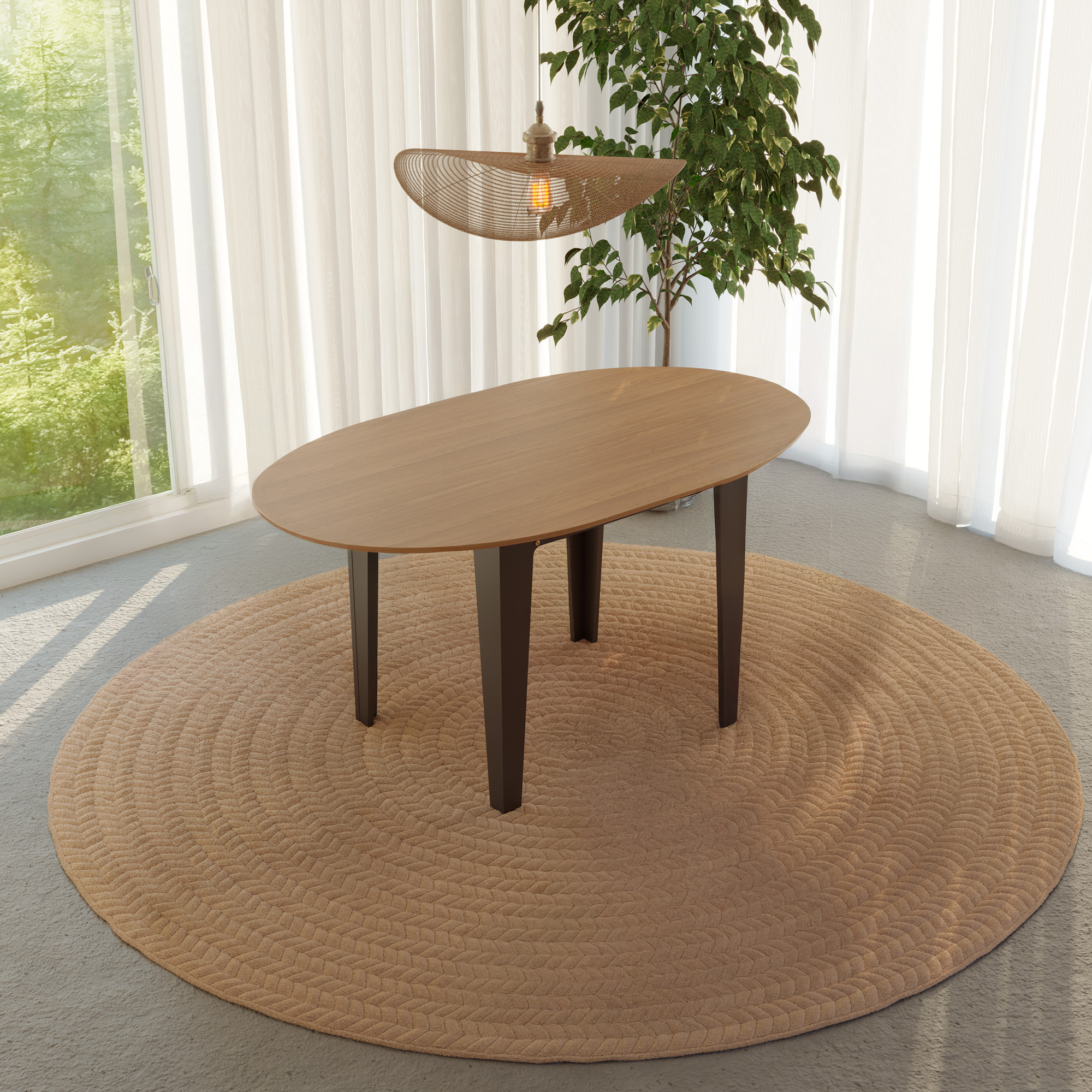 Comedor Tm70 Extensible + 6 sillas CA12 5