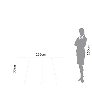 Comedor TM86 + 4 Sillas Ca12