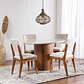 Comedor Kalina Redondo 1.15 + 4 Sillas Ella L02 - Miniatura 1
