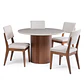 Comedor Kalina Redondo 1.15 + 4 Sillas Ella L02 - Miniatura 3