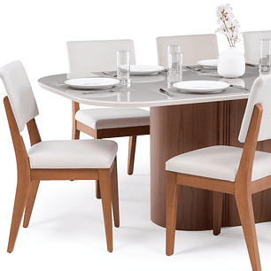 Comedor Kalina 2.2 + 8 Sillas Ella L02