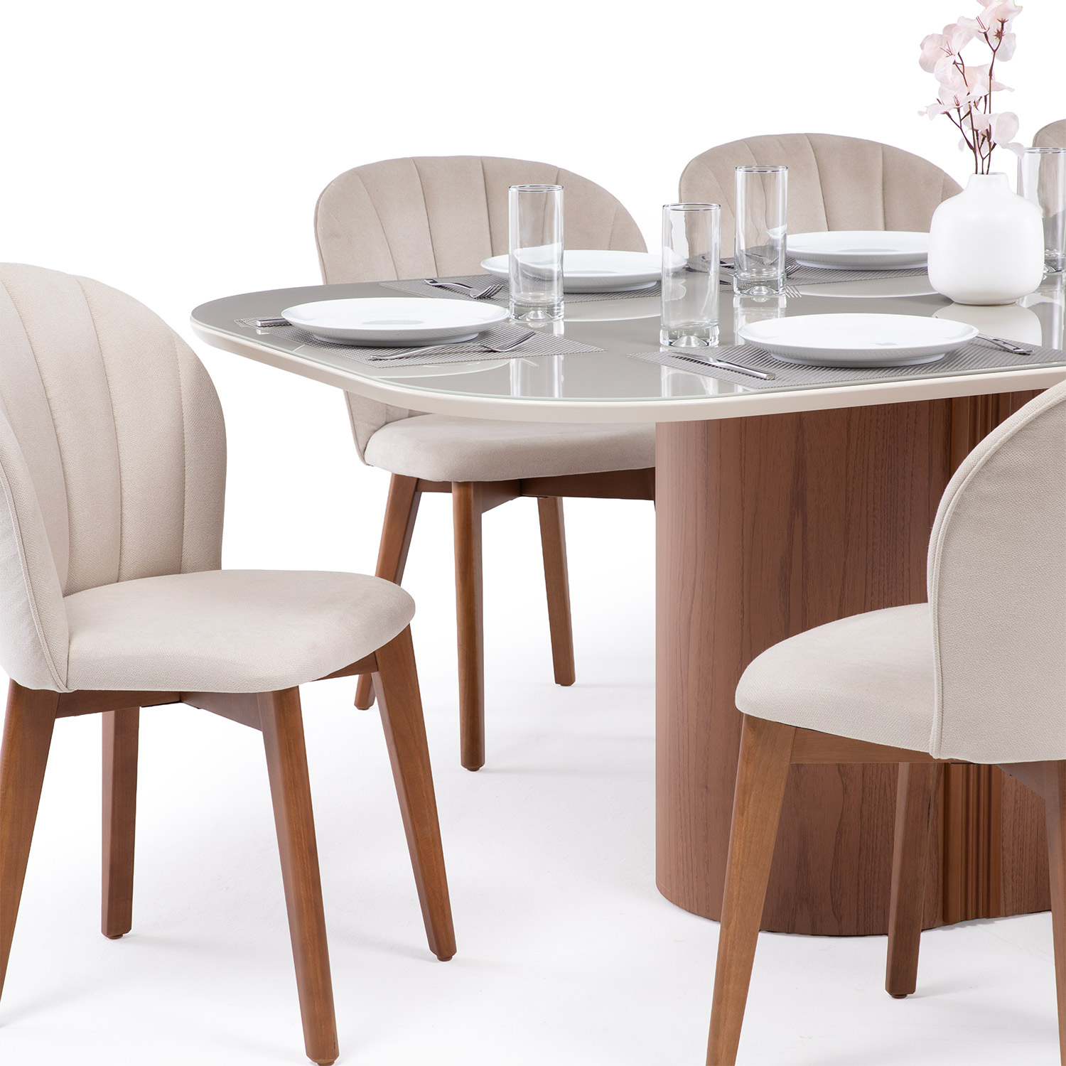 Comedor Kalina 2.2 + 8 Sillas Alba Soft Palha 3