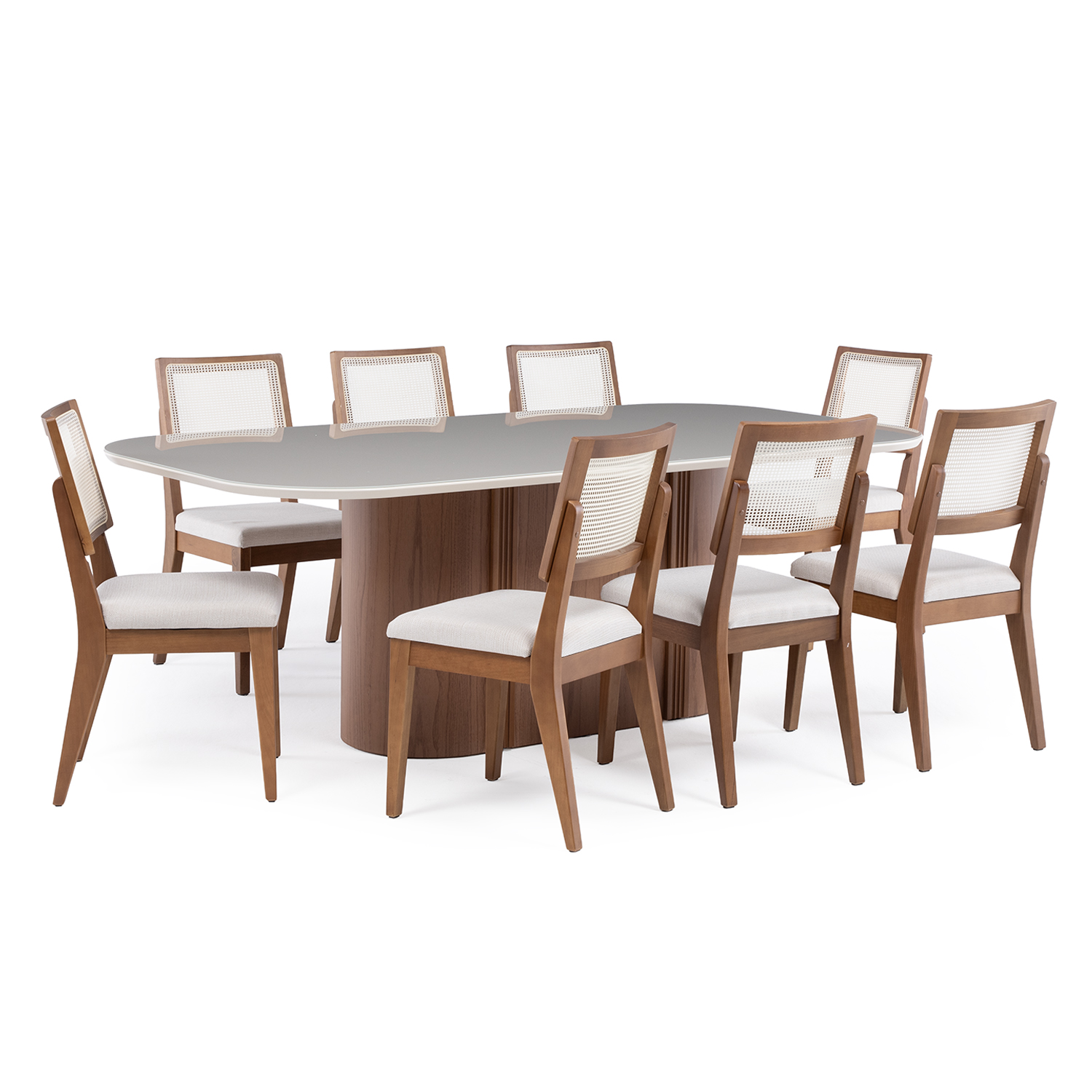 Comedor Kalina 2.2 + 8 Sillas Saga Ratan Ts L02 3