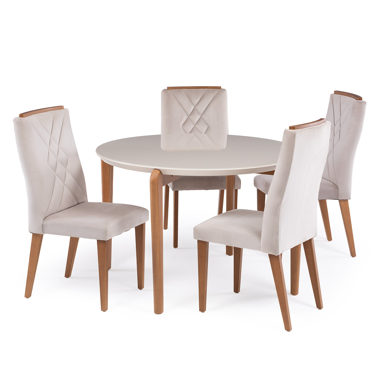 Comedor Donatella Red 1.15 + 4 Sillas Megan  2