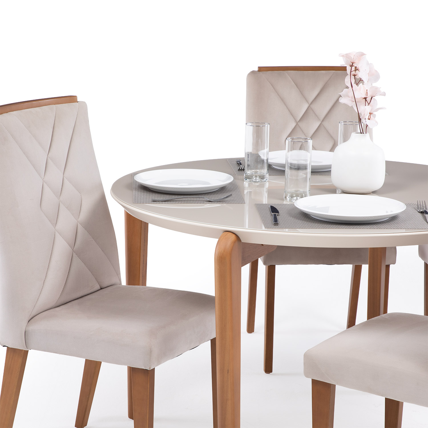 Comedor Donatella Red 1.15 + 4 Sillas Megan  3