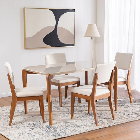 Comedor Donatella 1.35 + 4 Sillas Ella L02
