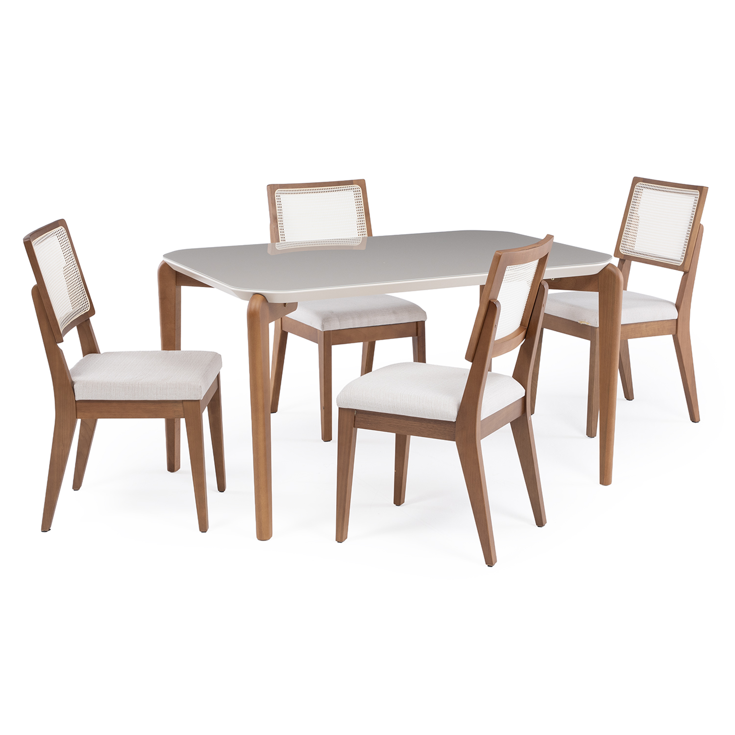 Comedor Donatella 1.35 + 4 Sillas Saga Ratan Ts L02 3