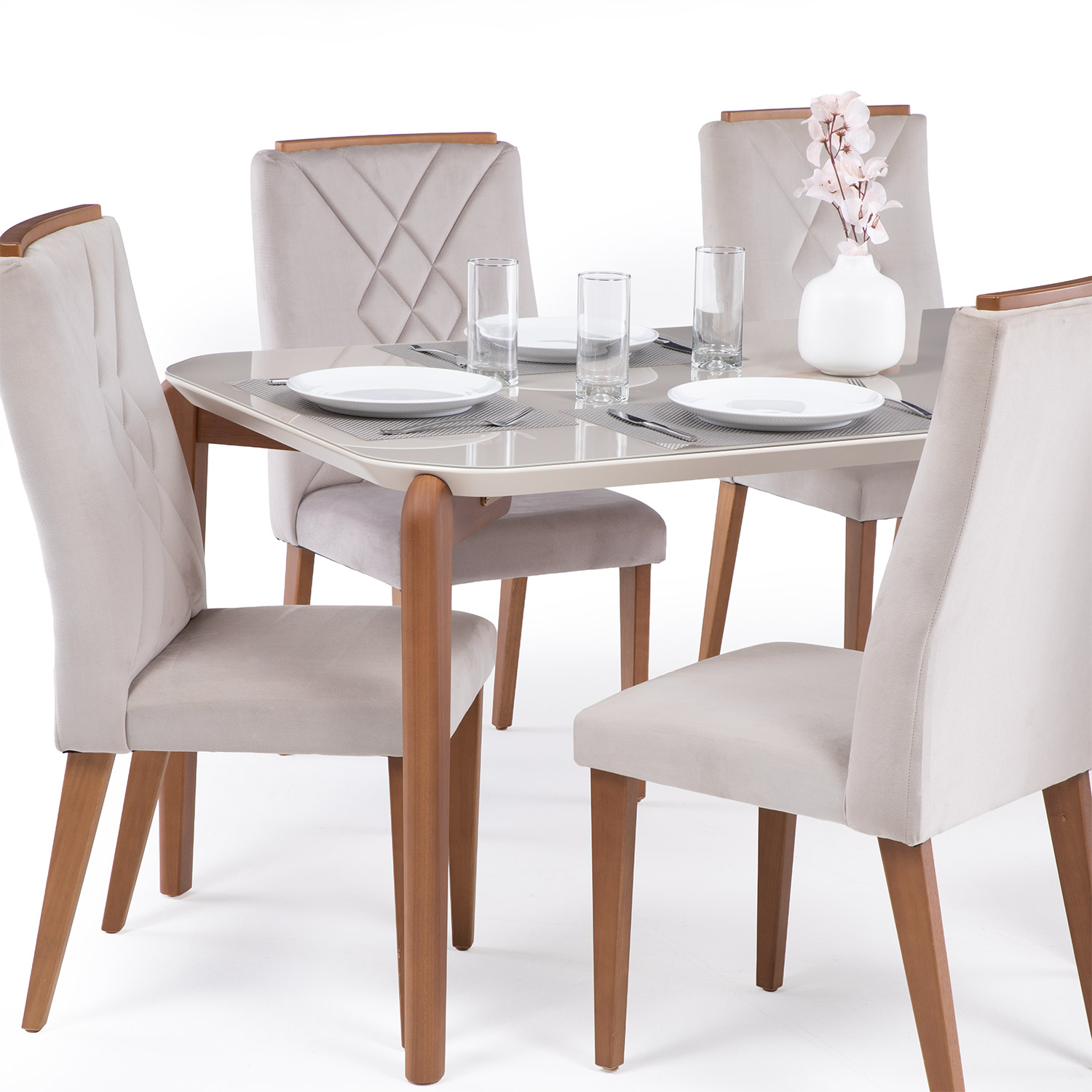 Comedor Donatella 1.8 + 6 Sillas Megan  2
