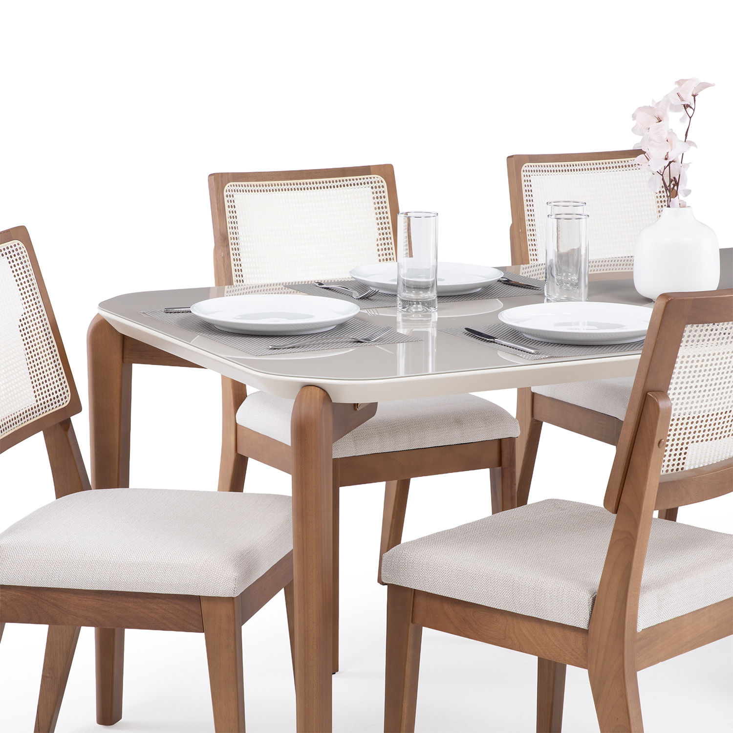 Comedor Donatella 1.8 + 6 Sillas Saga Ratan Ts L02 2