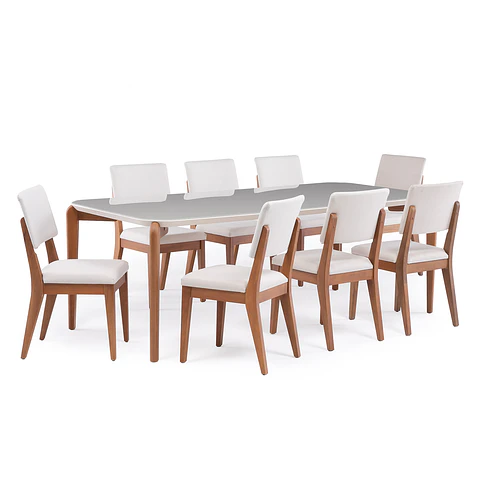 Comedor Donatella 2.2 + 8 Sillas Ella L02