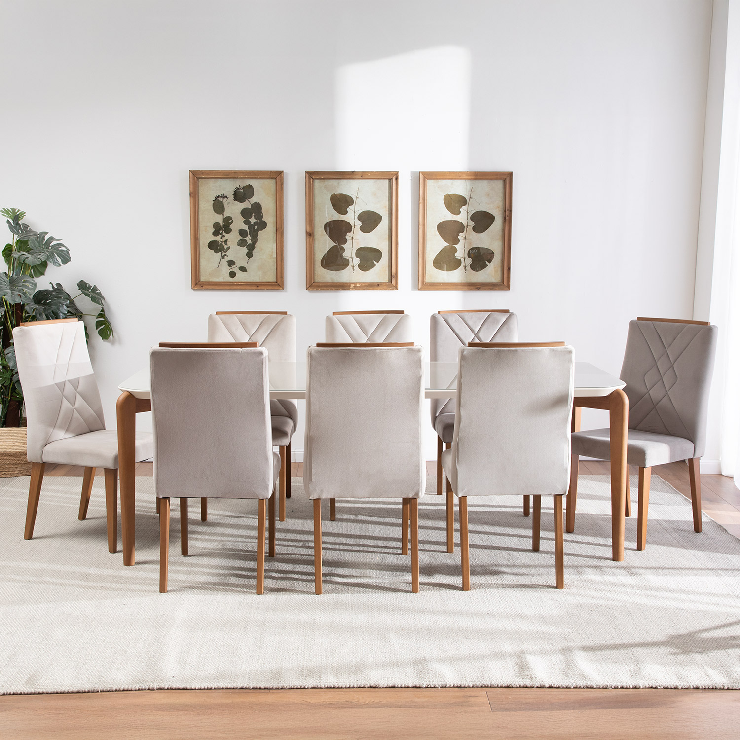 Comedor Donatella 2.2 + 8 Sillas Megan 1